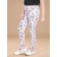 Girl's Cotton Lycra Floral Elasticated Jeggings (Lavender) Girl's Cotton Lycra Floral Elasticated Jeggings (Lavender)