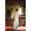 Women's Linen Printed Saree With Unstitched Blouse 5.5Mtr (White) Women's Linen Printed Saree With Unstitched Blouse 5.5Mtr (White)