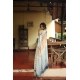 Women's Linen Printed Saree With Unstitched Blouse 5.5Mtr (White)
