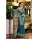 Women's Silk Blend Paithani Weaving Saree With Unstitched Blouse 5.5Mtr (Teal)