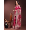 Women's Silk Printed Saree With Unstitched Blouse 5.5Mtr (Magenta) Women's Silk Printed Saree With Unstitched Blouse 5.5Mtr (Magenta)