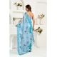 Women's Linen Cotton Printed Ready To Wear Saree With Unstitched Blouse 5.5 Mtr (Sky_Blue) Women's Linen Cotton Printed Ready To Wear Saree With Unstitched Blouse 5.5 Mtr (Sky_Blue)