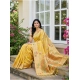 Women's Linen Cotton Printed Saree With Unstitched Blouse 5.5Mtr (Yellow) Women's Linen Cotton Printed Saree With Unstitched Blouse 5.5Mtr (Yellow)