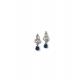 Women's Brass Silver Plated Necklace set (Blue) Women's Brass Silver Plated Necklace set (Blue)
