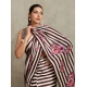 Women's Satin Crepe Printed Saree With Unstitched Blouse 5.5Mtr (Brown)