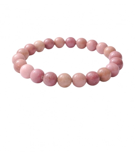 Natural Crystal 8mm Rhodonite Bracelet (Light Purple)