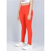 Girl's Cotton Lycra Solid Elasticated Jeggings (Orange) Girl's Cotton Lycra Solid Elasticated Jeggings (Orange)
