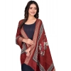 Dropship Women's chanderi silk  Printed Dupatta (Maroon, Length: 2 Mtr)