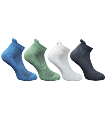4_Pair Set Unisex Casual Cotton Printed Ankle Length Socks (Multicolor)