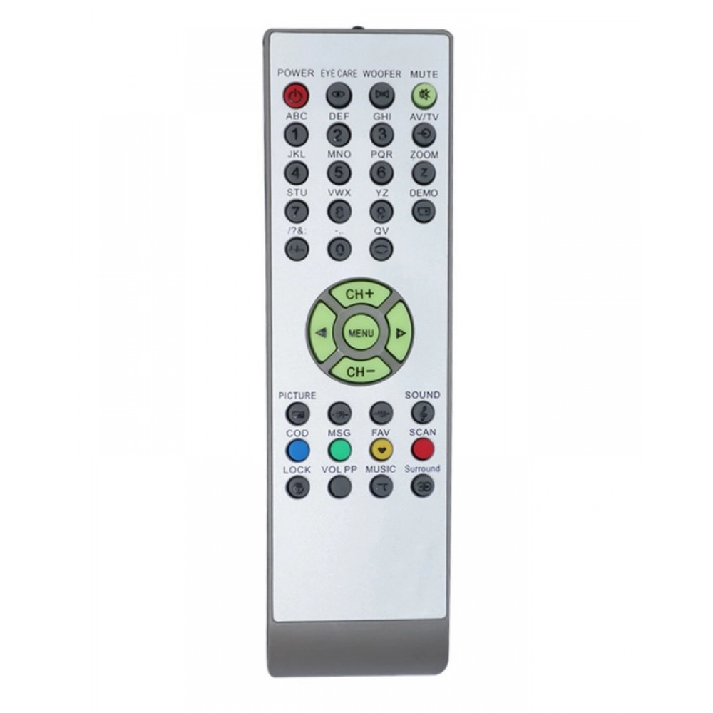 Ecomoye CRT TV Remote No. 100D, Compatible/Replacement for Sansui CRT TV Remote Control, White (Exactly Same Remote will Only Work)