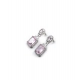 Women's Brass Silver Plated Drop Earrings (Pink) Women's Brass Silver Plated Drop Earrings (Pink)