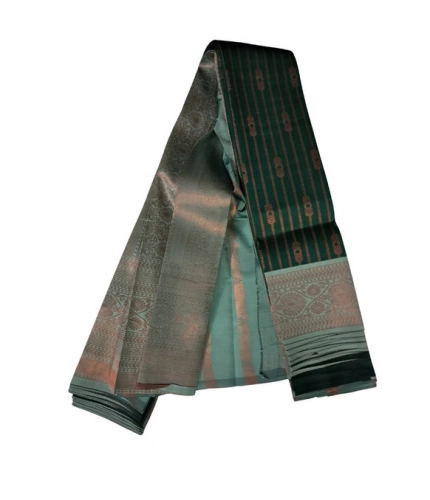 Women's Soft Silk Wooven Saree With Unstitched Blouse 5.5Mtr (Green)