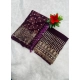 Women's Embroidered Georgette Saree With Unstitched Blouse (Magenta, 5-6 Mtrs)