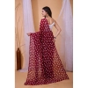 Women's Georgette Printed Saree With Unstitched Blouse 5.5Mtr (Maroon) Women's Georgette Printed Saree With Unstitched Blouse 5.5Mtr (Maroon)
