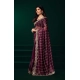 Women's Net Sequence Saree With Unstitched Blouse 5.5Mtr (Maroon) Women's Net Sequence Saree With Unstitched Blouse 5.5Mtr (Maroon)