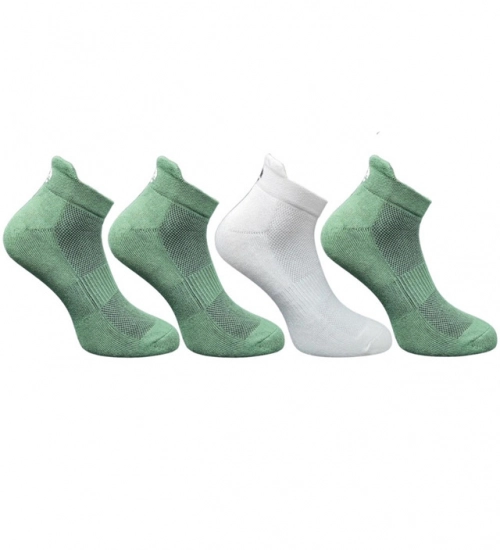 4_Pair Set Unisex Casual Cotton Printed Ankle Length Socks (Multicolor)