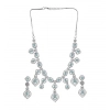 Women's Brass Silver Plated Necklace set (Turquoise)
