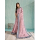 Women's Silk Blend Printed Saree With Unstitched Blouse 5.5Mtr (Pink)
