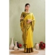 Women's Silk Blended Jaquard Woven Saree With Unstitched Blouse 5.5Mtr (Yellow) Women's Silk Blended Jaquard Woven Saree With Unstitched Blouse 5.5Mtr (Yellow)