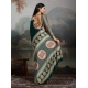 Women's Satin Crepe Printed Saree With Unstitched Blouse 5.5Mtr (Green)