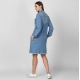 Women's Denim Washed Long Sleeves Jacket (Blue) Women's Denim Washed Long Sleeves Jacket (Blue)
