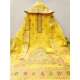 Women's Banarasi Silk Printed Unstitched Salwar Suit Material With Dupatta (Yellow, 3Mtrs)