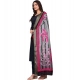 Women's chanderi silk Printed Dupatta (Black, Length: 2 Mtr) Women's chanderi silk Printed Dupatta (Black, Length: 2 Mtr)