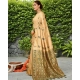 Women's Silk Blend Woven Paithani Saree With Unstitched Blouse 5.5Mtr (Cream)