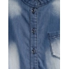 Girl's Denim Embellished Sleeveless Jumpsuit (Blue)