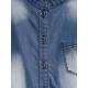Girl's Denim Embellished Sleeveless Jumpsuit (Blue) Girl's Denim Embellished Sleeveless Jumpsuit (Blue)