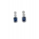 Women's Brass Silver Plated Drop Earrings (Blue) Women's Brass Silver Plated Drop Earrings (Blue)