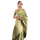 Women's Satin Printed Saree With Unstitched Blouse 5.5Mtr (Green) Women's Satin Printed Saree With Unstitched Blouse 5.5Mtr (Green)