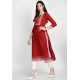 Women's Casual Rayon 3-4th Sleeves Kurti (Maroon)
