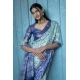 Women's Polyester Printed Saree With Unstitched Blouse 5.5 Mtr (Green)