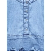 Girl's Denim Embellished Cap Sleeve bow Dress (Light Blue) Girl's Denim Embellished Cap Sleeve bow Dress (Light Blue)