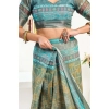 Women's Faux Linen Printed Ready to wear Saree With Unstitched Blouse 5.5Mtr (Multicolor) Women's Faux Linen Printed Ready to wear Saree With Unstitched Blouse 5.5Mtr (Multicolor)