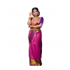 Women's Soft Lichi Silk Printed Saree With Unstitched Blouse 5.5Mtr (Pink) Women's Soft Lichi Silk Printed Saree With Unstitched Blouse 5.5Mtr (Pink)