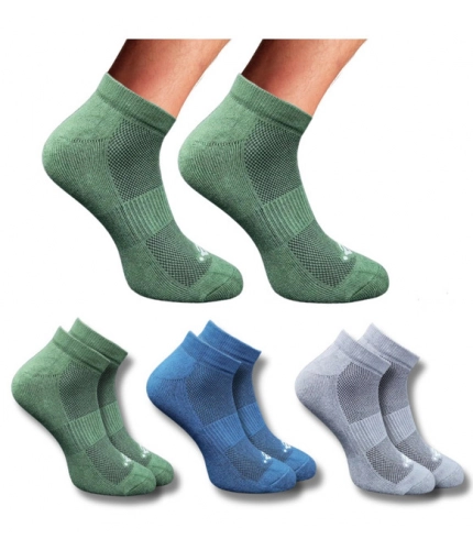 3_Pair Set Unisex Casual Cotton Printed Low Cut Socks (Multicolor)