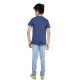 Boy's Cotton Grapic Printed Round Neck T-Shirt (Blue)