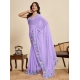 Women's Georgette Printed Saree With Unstitched Blouse 5.5Mtr (Lavender) Women's Georgette Printed Saree With Unstitched Blouse 5.5Mtr (Lavender)