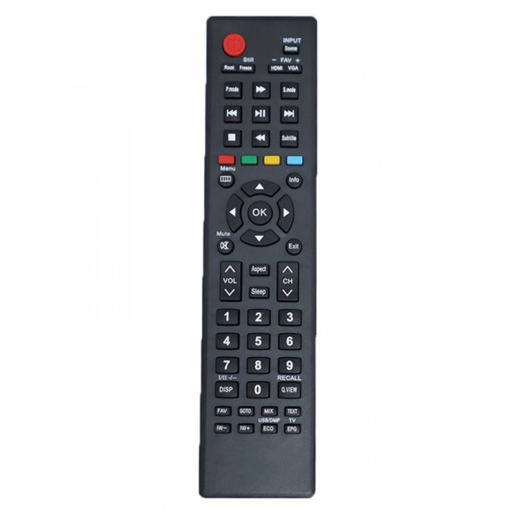 Ecomoye LCD/LED Remote No. MX02, Compatible/Replacement for Micromax LCD/LED TV Remote Control, Black (Exactly Same Remote will Only Work)