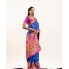 Women's Faux_Banarasi Woven Motifs Saree With Unstitched Blouse 5.5Mtr (Royal_Blue)