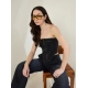Women's Denim Lycra Solid Sleeveless Top (Black) Women's Denim Lycra Solid Sleeveless Top (Black)