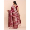 Women's Banarasi Silk Printed Saree With Unstitched Blouse 5.5Mtr (Magenta) Women's Banarasi Silk Printed Saree With Unstitched Blouse 5.5Mtr (Magenta)