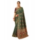 Women's Silk Blend Woven Zari Work Saree With Unstitched Blouse 5.5Mtr (Green) Women's Silk Blend Woven Zari Work Saree With Unstitched Blouse 5.5Mtr (Green)