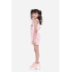 Girl's Inner- Cotton Printed Sleeveless Dungaree (Light Pink)
