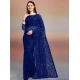 Women's Net Self Design Saree With Unstitched Blouse 5.5Mtr (Navy Blue) Women's Net Self Design Saree With Unstitched Blouse 5.5Mtr (Navy Blue)