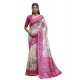 Women's Faux_Tussar Floral Jal With Patola Print Saree With Unstitched Blouse 5.5Mtr (Pink) Women's Faux_Tussar Floral Jal With Patola Print Saree With Unstitched Blouse 5.5Mtr (Pink)