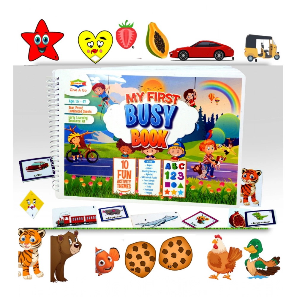 My First Busy Book – Fun And Educational Activity Kit for Kids (2-4 Years, Multicolor)