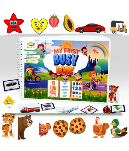 My First Busy Book – Fun And Educational Activity Kit for Kids (2-4 Years, Multicolor)